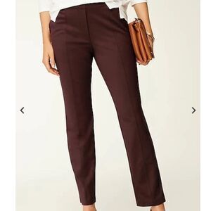 J.Jill Pintucked Ponte Slim-Leg Pants Dark Fig 3X NWT in packaging‎
